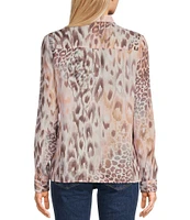Guess Clouis Long Sleeve Jaguar Printed Shirt