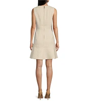 Guess Daphnee Yarn-Dyed Tweed Fit & Flare Dress