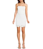 Guess Delilah Crochet Lace Coordinating Mini Skirt