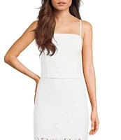 Guess Delilah Sleeveless Crocheted Lace Coordinating Top