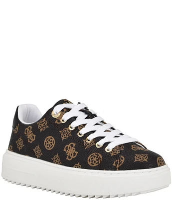 Guess Denesa Logo Print Platform Sneakers