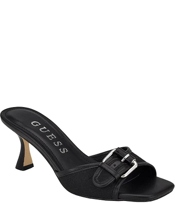 Guess Dista Logo Print Buckle Slides