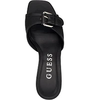 Guess Dista Logo Print Buckle Slides