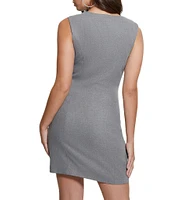Guess Doris Sleeveless Rhinestone Buttoned Dress