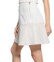 Guess Elsie High Rise Tweed Mix Coordinating Denim Skirt