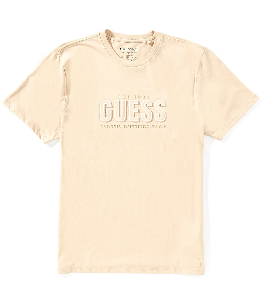 Guess Embossed Logo Short Sleeve T-Shirt