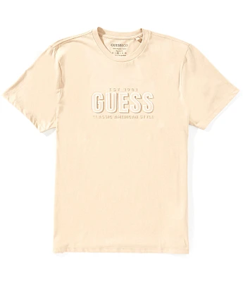 Guess Embossed Logo Short Sleeve T-Shirt