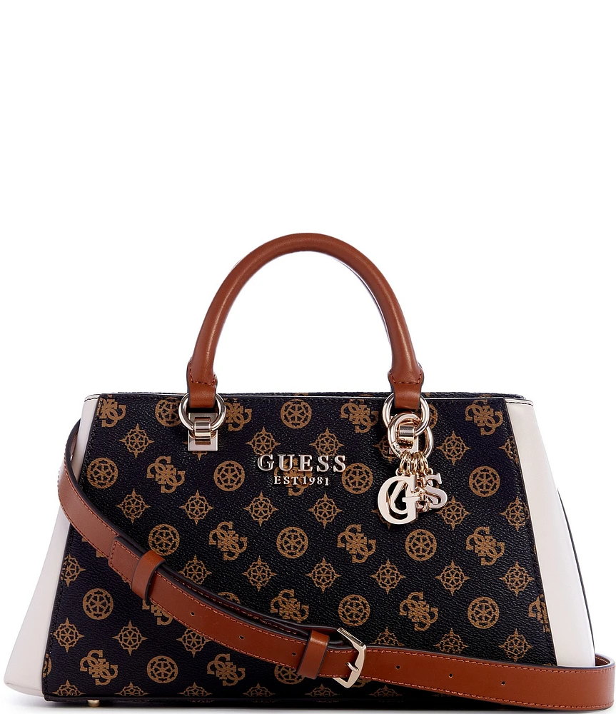 Guess Evelune Girlfriend Small Peony Logo Satchel Bag