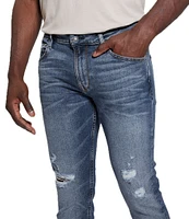 Guess Finnley Distressed Straight Leg Jeans