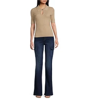 Guess Flora Short Sleeve Cutout-Detail Sweater