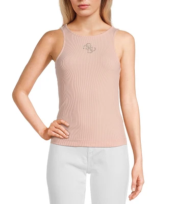 Guess Guendalina Sleeveless Round Neck Rib-Knit Top