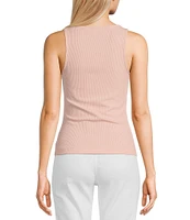 Guess Guendalina Sleeveless Round Neck Rib-Knit Top