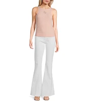 Guess Guendalina Sleeveless Round Neck Rib-Knit Top