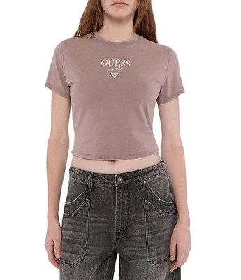 Guess Guess Originals Short Sleeve Vintage Baker Cropped Baby Graphic T-Shirt