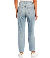 Guess High Rise Destructed Mom Jeans