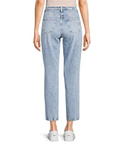 Guess High Rise Straight Leg Denim Mom Jeans