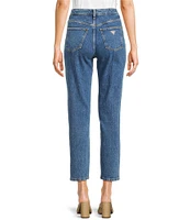 Guess High Rise Straight Leg Denim Mom Jeans