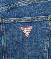 Guess High Rise Straight Leg Denim Mom Jeans