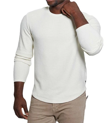 Guess Hudson Linear Textured Long Sleeve Pullover