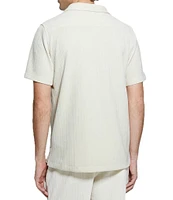 Guess Imperial Textured Knit Short Sleeve Button Front Shirt