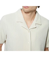 Guess Imperial Textured Knit Short Sleeve Button Front Shirt