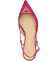 Guess Jesson3 Satin Slingback Pumps