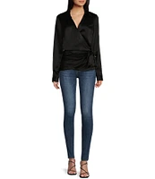 Guess Karley Long Sleeve Tie Side Wrap Top