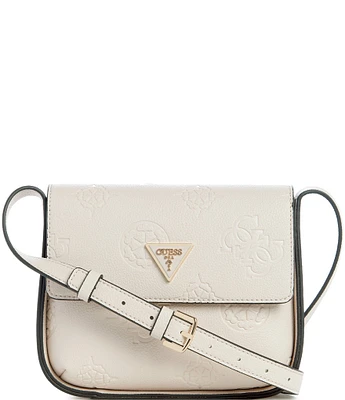 Guess Keandra Debossed Logo Flap Crossbody Bag