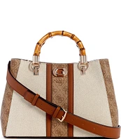 Guess Kerima Bamboo Girlfriend Logo Satchel Bag