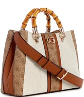 Guess Kerima Bamboo Girlfriend Logo Satchel Bag