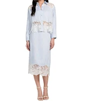 Guess Lana Lace Trimmed Midi Skirt