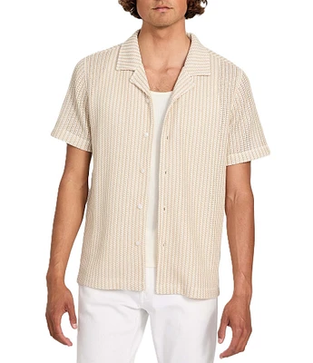 Guess Larson Short Sleeve Striped Knit Shirt