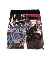 Guess Little Boys 2T-7 Graffiti Printed Active Shorts