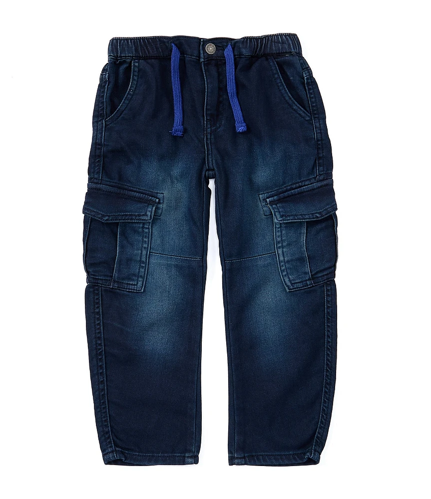 Guess Little Boys 2T-7 Knit Cargo Denim Pants