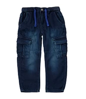 Guess Little Boys 2T-7 Knit Cargo Denim Pants