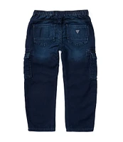 Guess Little Boys 2T-7 Knit Cargo Denim Pants