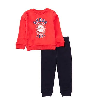 Guess Little Boys 2T-7 Long Sleeve Active Top & Active Pants 2-Piece Set