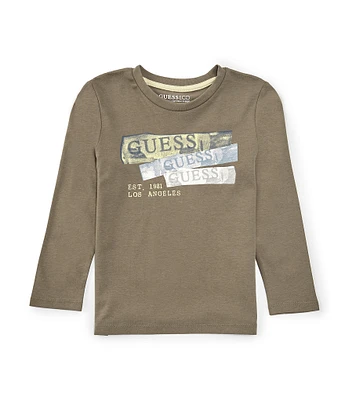 Guess Little Boys 2T-7 Long Sleeve Guess T-Shirt