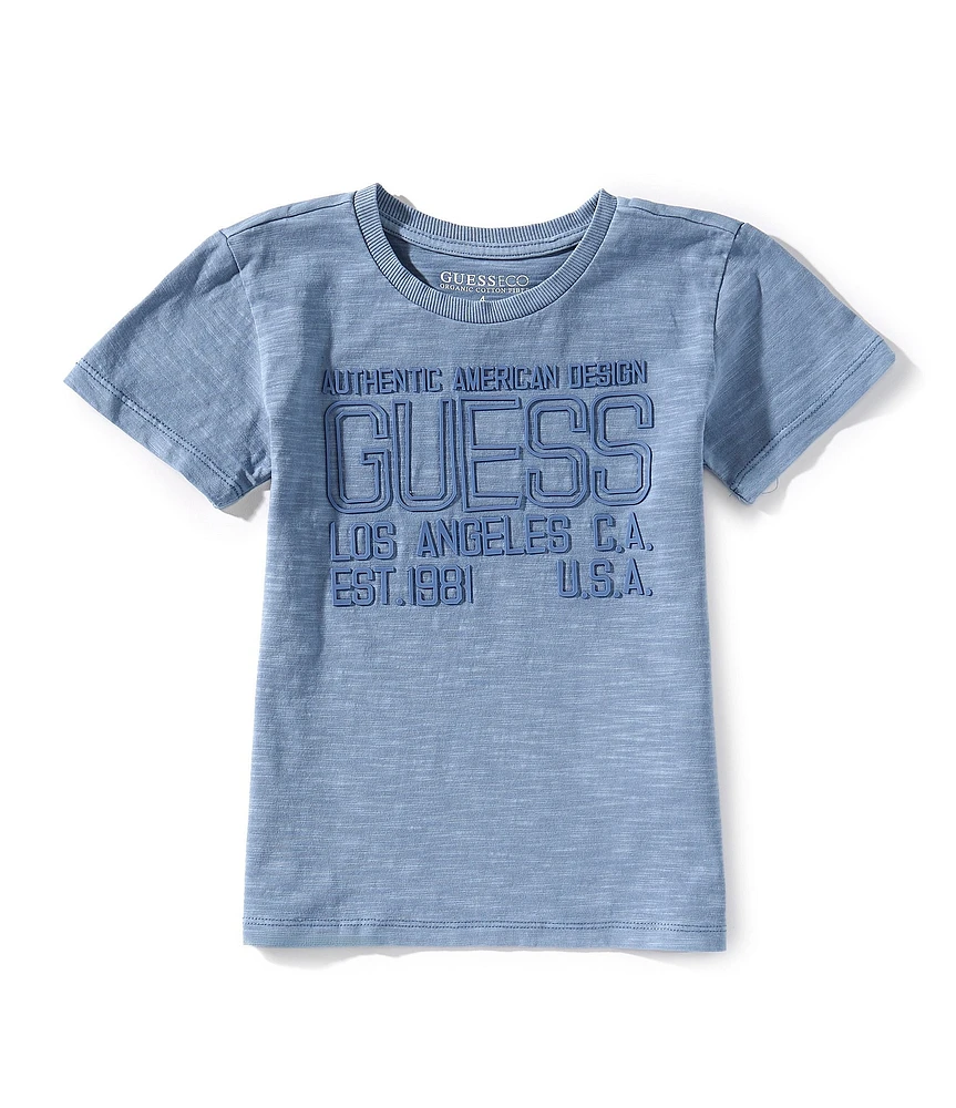 Guess Little Boys 2T-7 Short Sleeve Garment Dye T-Shirt