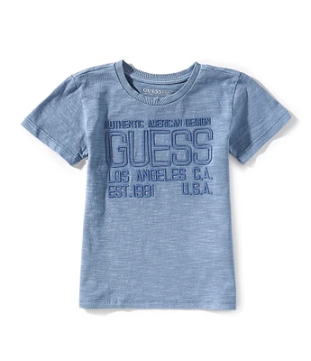 Guess Little Boys 2T-7 Short Sleeve Garment Dye T-Shirt