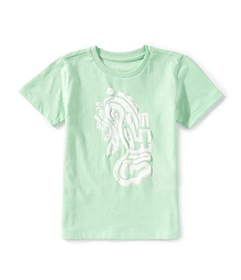 Guess Little Boys 2T-7 Short Sleeve Graphic Fish Logo T-Shirt