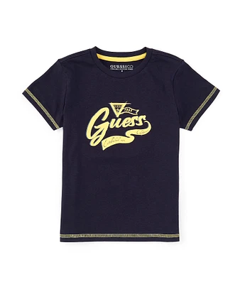 Guess Little Boys 2T-7 Short Sleeve Graphic Guess Flag T-Shirt