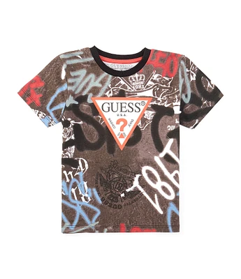 Guess Little Boys 2T-7 Short Sleeve Graphic Print T-Shirt