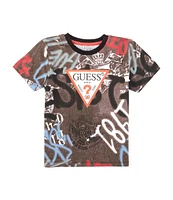 Guess Little Boys 2T-7 Short Sleeve Graphic Print T-Shirt