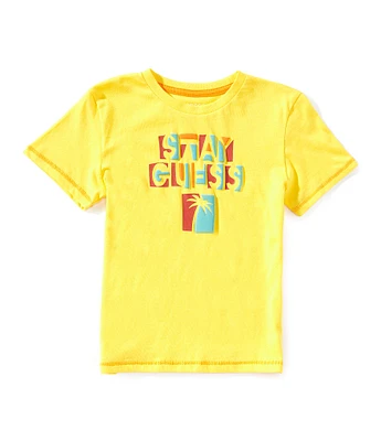Guess Little Boys 2T-7 Short Sleeve Stay Guess Graphic T-Shirt