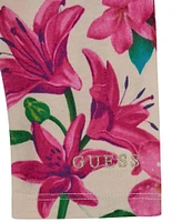Guess Little Girls 2-6X Short Sleeve Stretch Jersey Top & Printed Legging 2-Piece Set