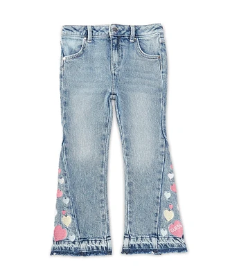 Guess Little Girls 2T-6X Heart-Embroidered Jeans