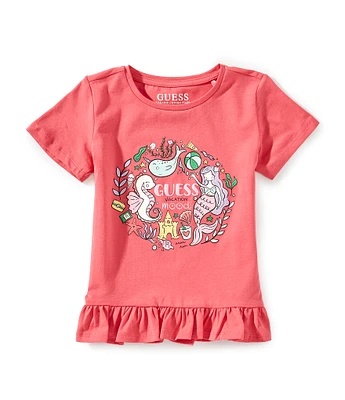 Guess Little Girls 2T-6X Short-Sleeve Mermaid T-Shirt