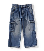 Guess Little Girls Cargo-Pocket Denim Jeans