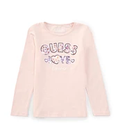 Guess Little Girls 2T-7 Long-Sleeve Guess Love T-Shirt